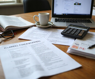 Tax documents and calculator